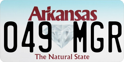 AR license plate 049MGR