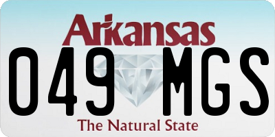 AR license plate 049MGS