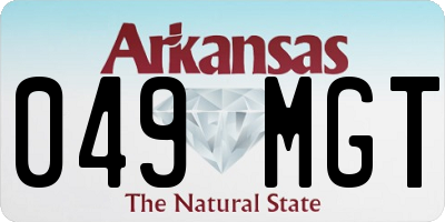 AR license plate 049MGT