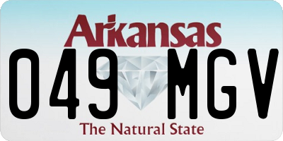 AR license plate 049MGV