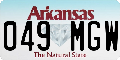 AR license plate 049MGW