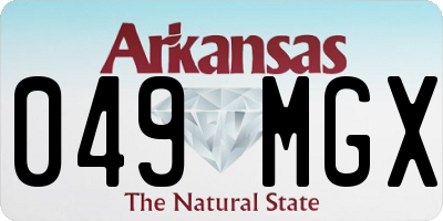 AR license plate 049MGX