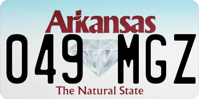 AR license plate 049MGZ