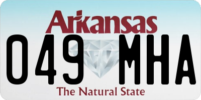 AR license plate 049MHA
