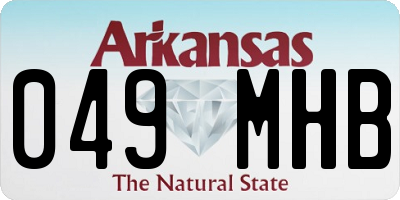 AR license plate 049MHB