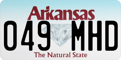 AR license plate 049MHD