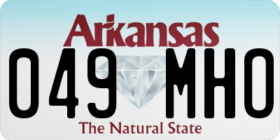 AR license plate 049MHO