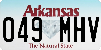 AR license plate 049MHV