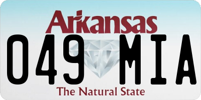 AR license plate 049MIA