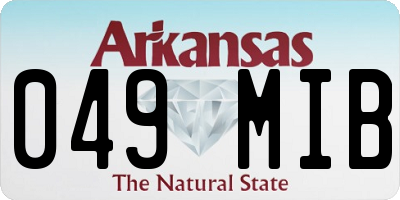 AR license plate 049MIB