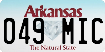 AR license plate 049MIC