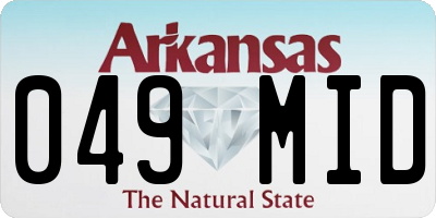 AR license plate 049MID