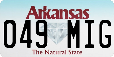 AR license plate 049MIG