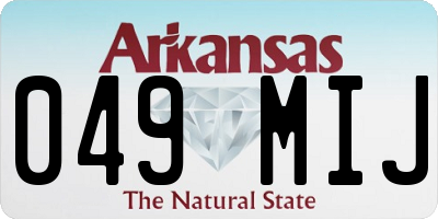 AR license plate 049MIJ