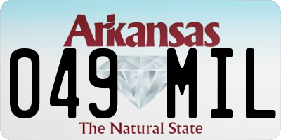 AR license plate 049MIL