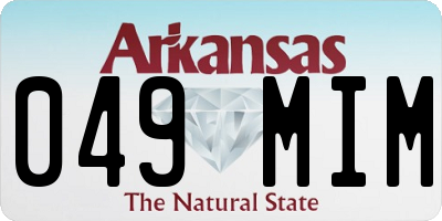 AR license plate 049MIM
