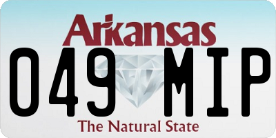 AR license plate 049MIP