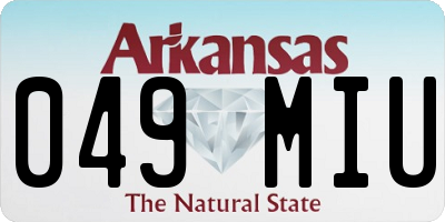 AR license plate 049MIU