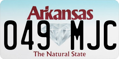 AR license plate 049MJC