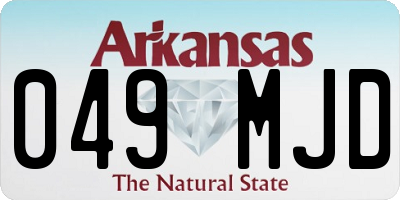 AR license plate 049MJD