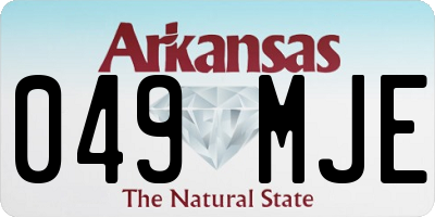 AR license plate 049MJE