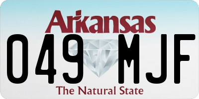AR license plate 049MJF