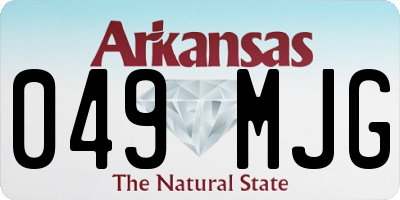 AR license plate 049MJG