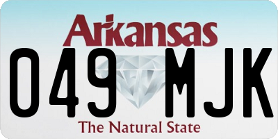 AR license plate 049MJK