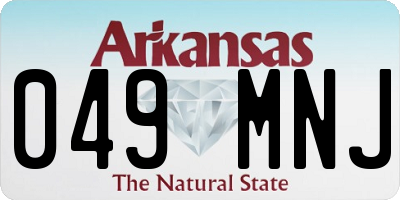 AR license plate 049MNJ