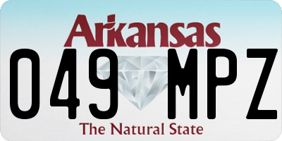 AR license plate 049MPZ