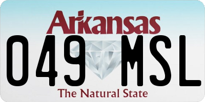 AR license plate 049MSL