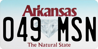 AR license plate 049MSN