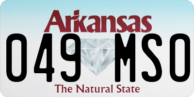 AR license plate 049MSO