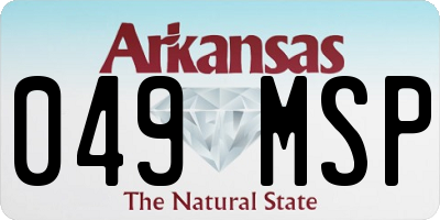 AR license plate 049MSP