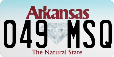 AR license plate 049MSQ