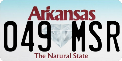 AR license plate 049MSR