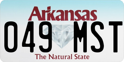 AR license plate 049MST