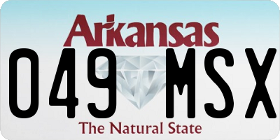 AR license plate 049MSX