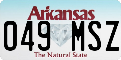 AR license plate 049MSZ