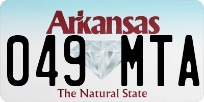 AR license plate 049MTA