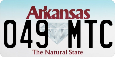 AR license plate 049MTC