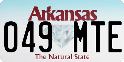 AR license plate 049MTE