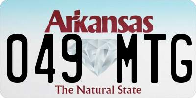 AR license plate 049MTG