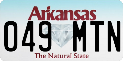 AR license plate 049MTN