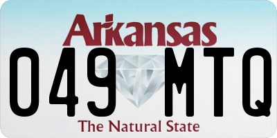 AR license plate 049MTQ