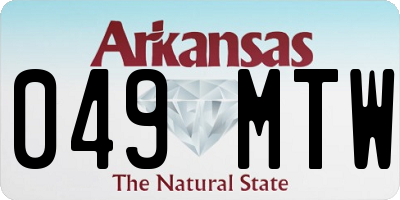 AR license plate 049MTW