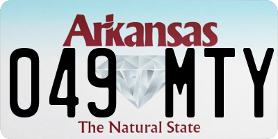 AR license plate 049MTY