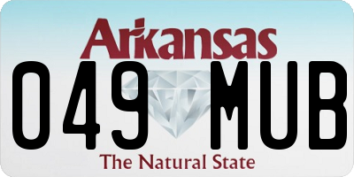 AR license plate 049MUB