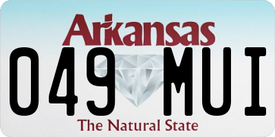AR license plate 049MUI