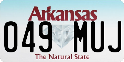 AR license plate 049MUJ